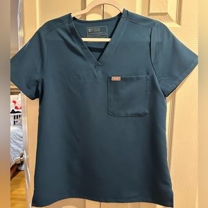 Figs Catarina Top Deep Reef Size Small Gently Worn Excellent Condition